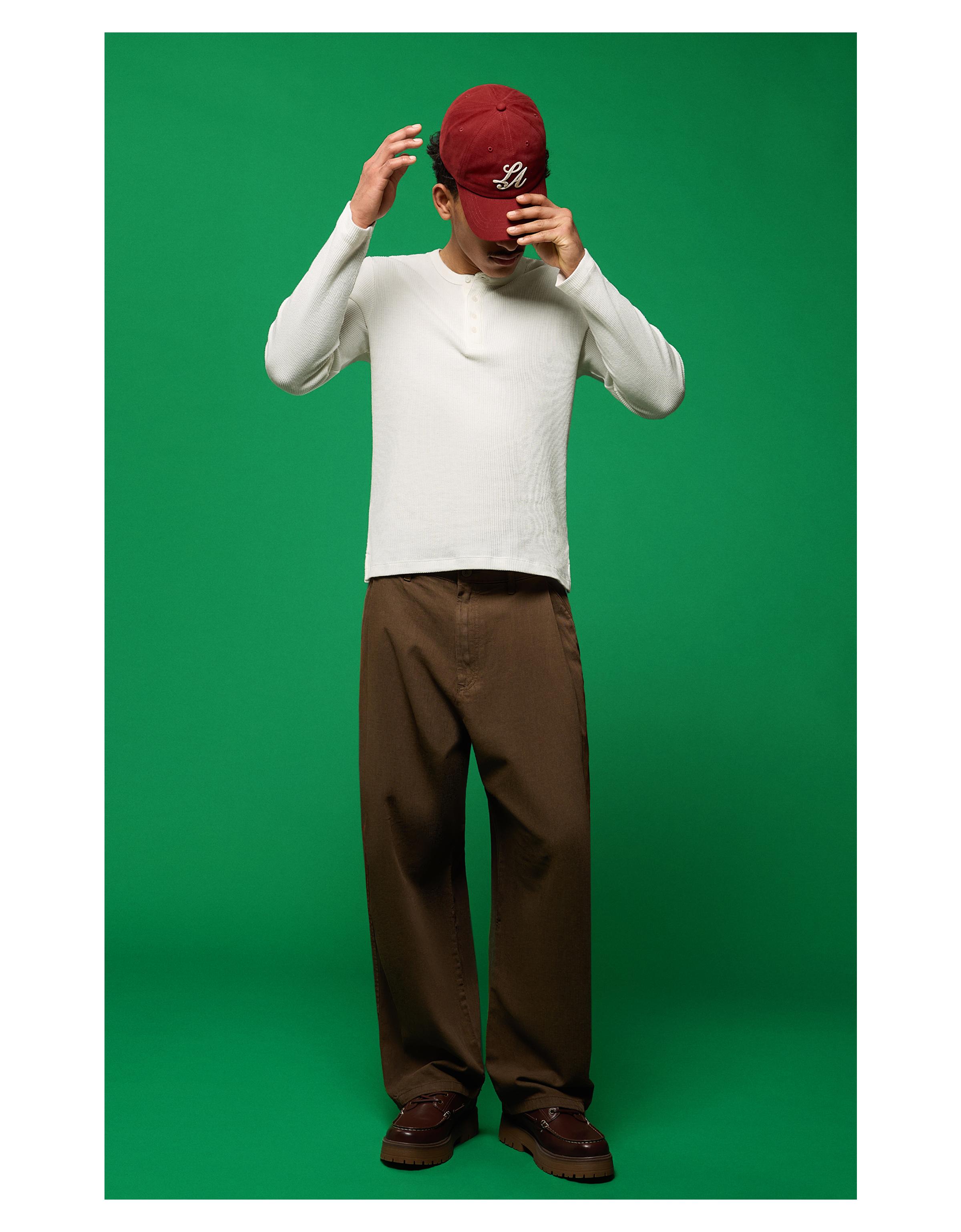 Ketenli super baggy fit pantolon - Görsel 37