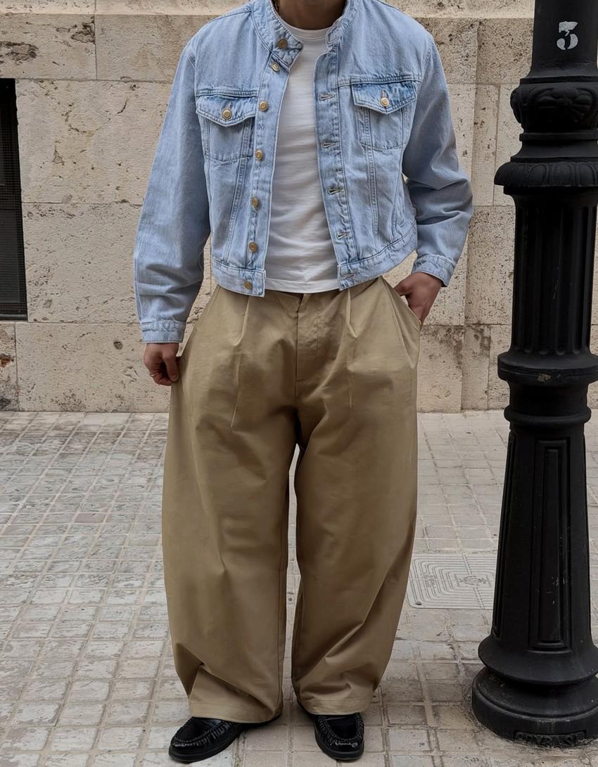 Megabarrel trousers-Sand