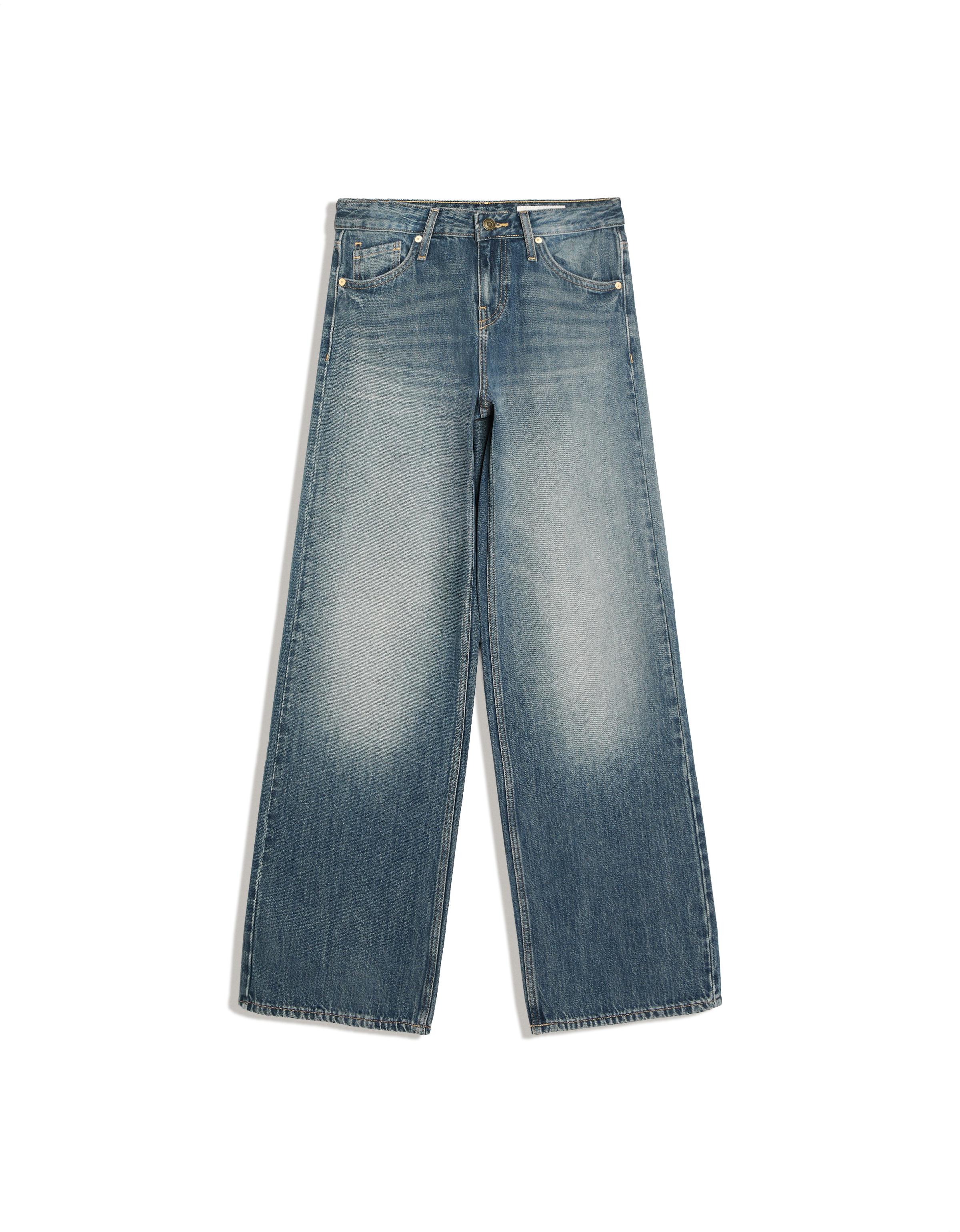 Low-rise straight jeans — Light blue