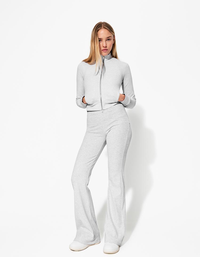 Flared trousers-Grey