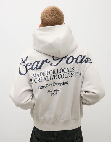 Hooded print sweatshirt — Grey 2