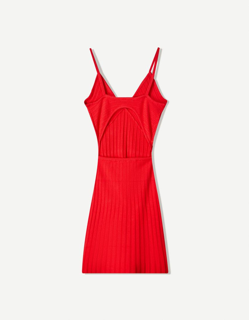 Mini-robe en bord de côte-Rouge-4