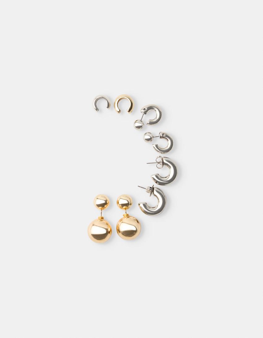 Pack 8 boucles d’oreilles ear cuff Signature Edition-Argent-0