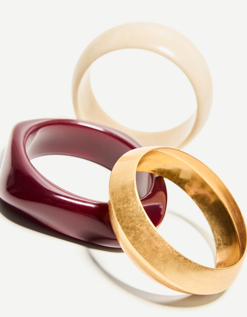 Lot de 3 bracelets-Bordeaux