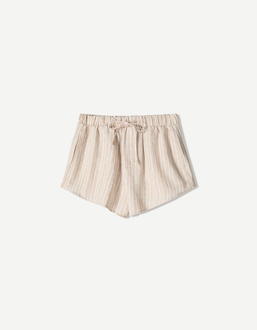 Rustic shorts-Camel-3