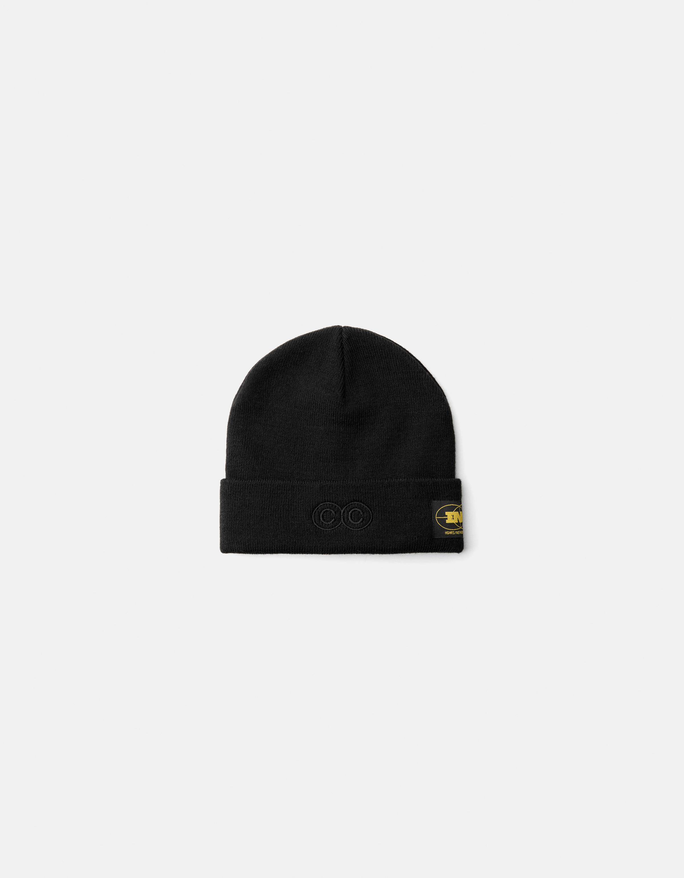 Bershka Beanie Mit Stickerei Herren Schwarz