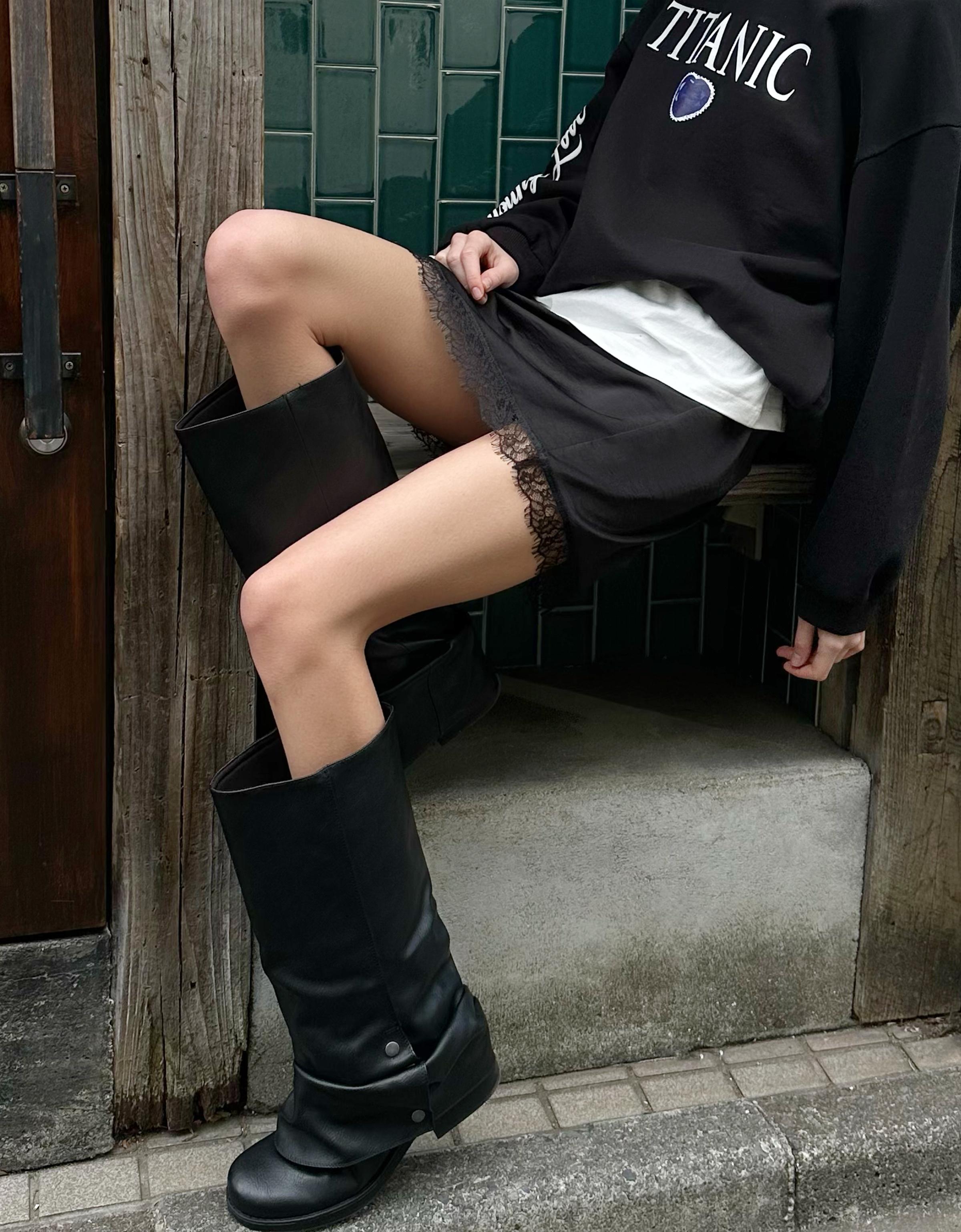 Saten midi etek - Görsel 29