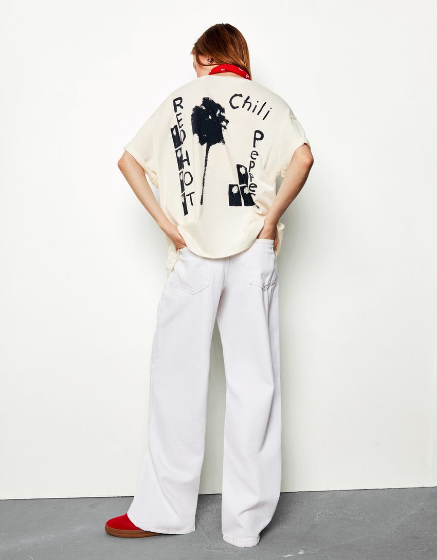 Red Hot Chili Peppers t-shirt-Krem-2