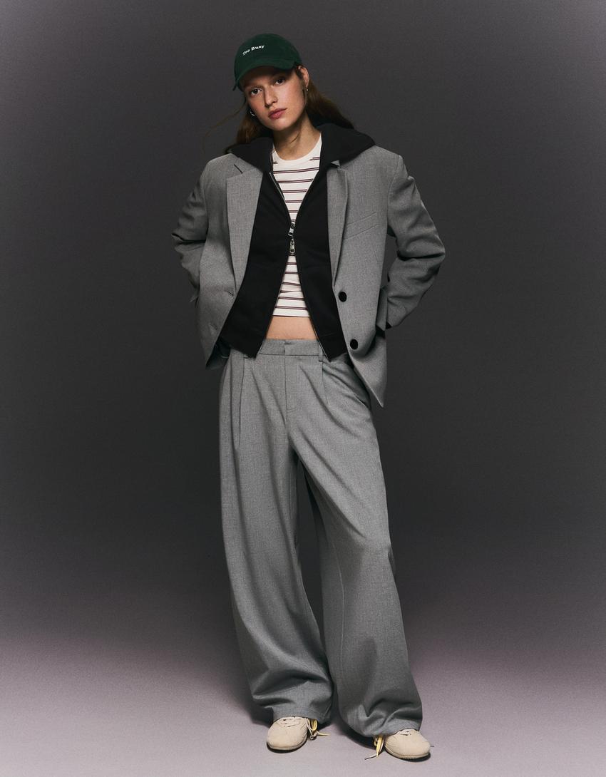 Blazer oversize-Gris