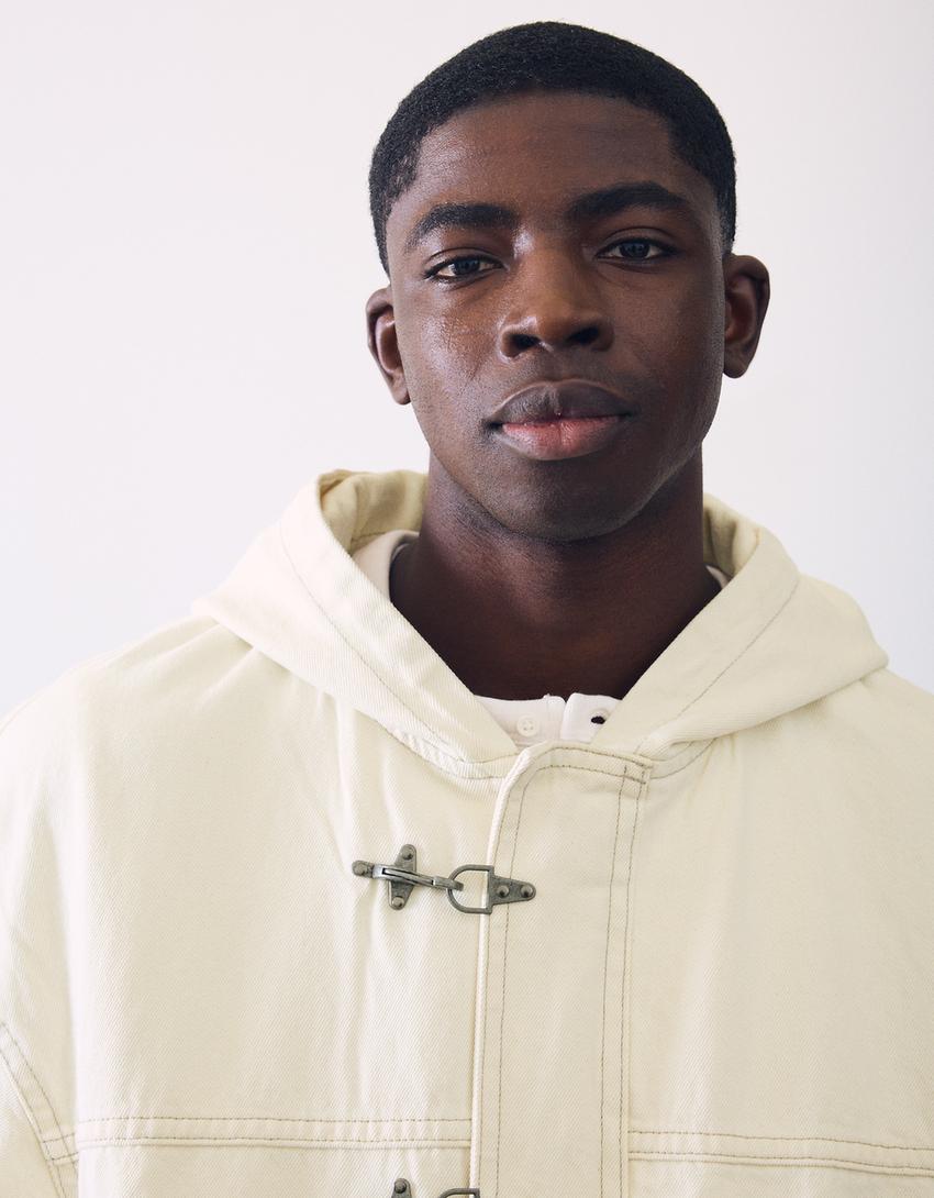 Blouson bomber brandebourgs-Écru