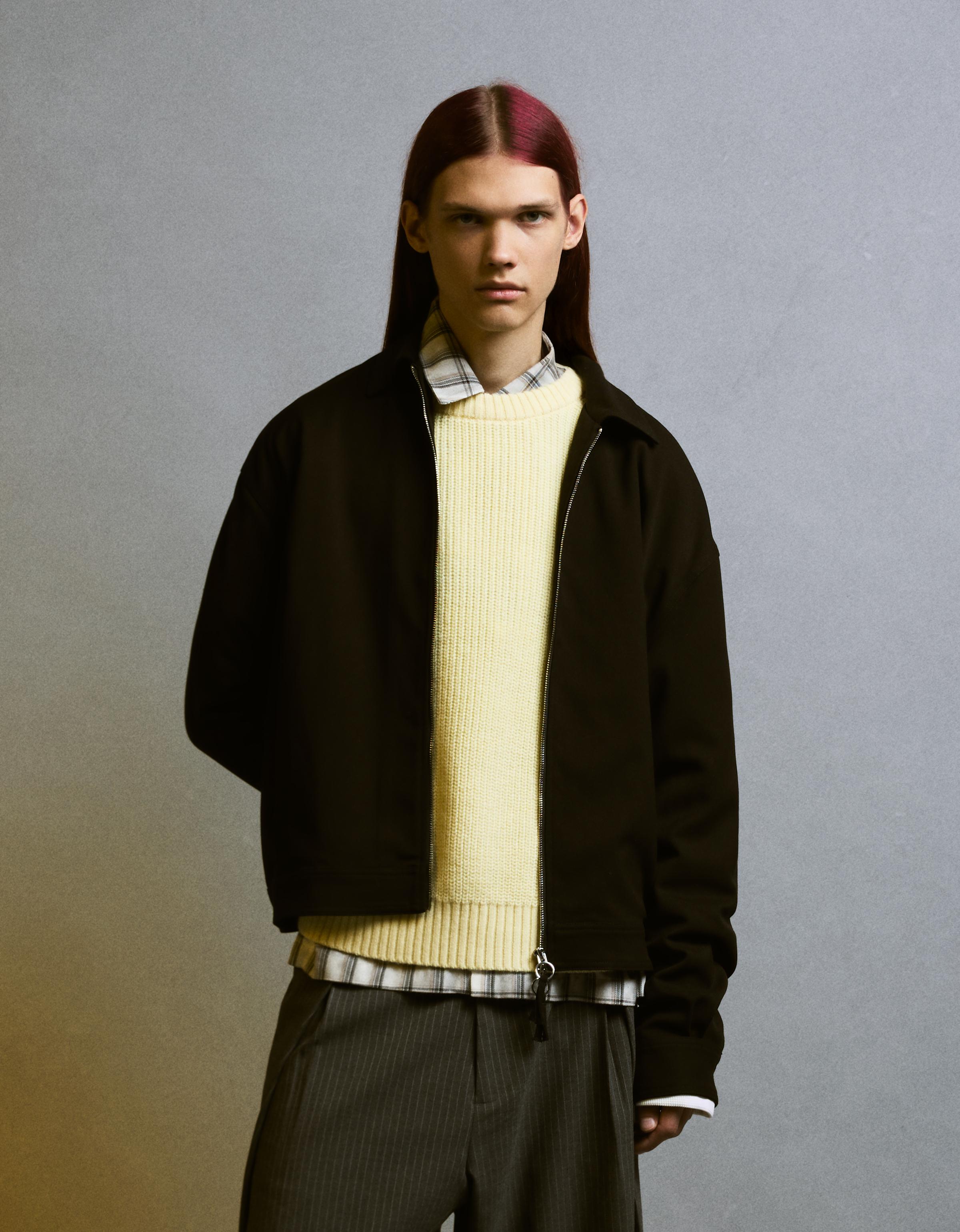 Bershka Boxy-Hemdjacke Mit Reißverschluss, Tailored Herren Xs Schwarz