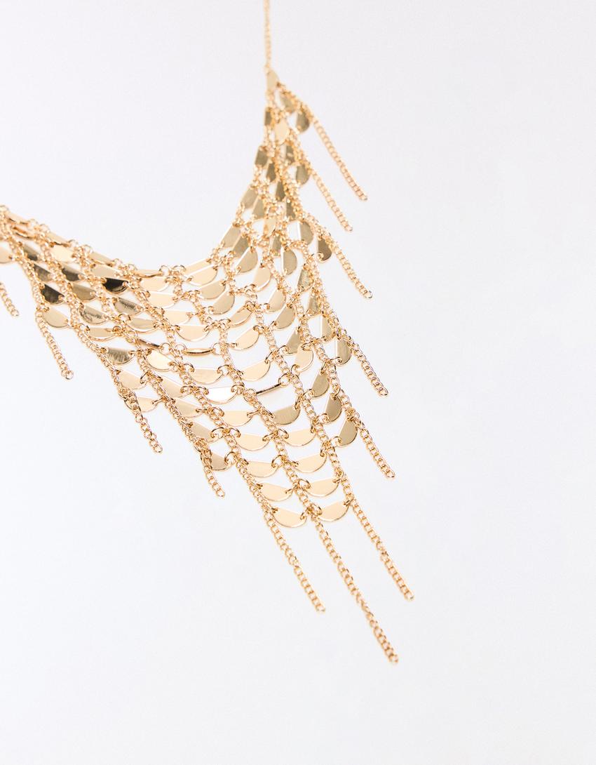 Collar cascada espejos-Oro