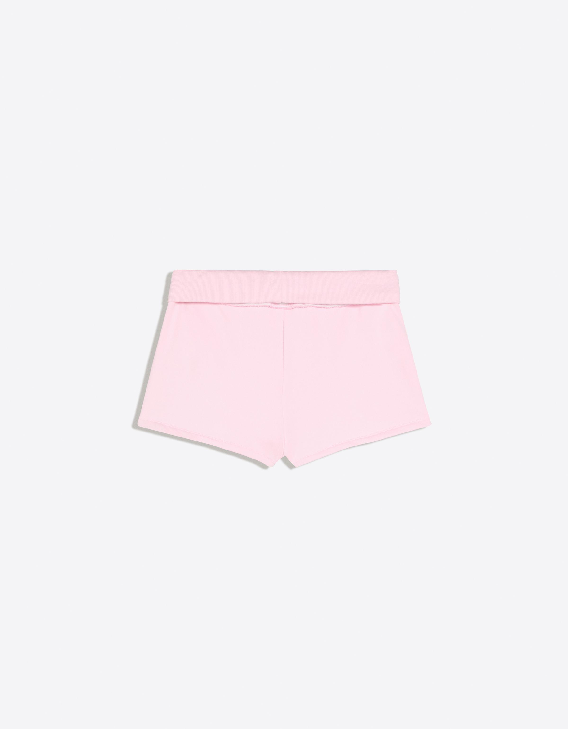Plush shorts with turn-up waist — Pink