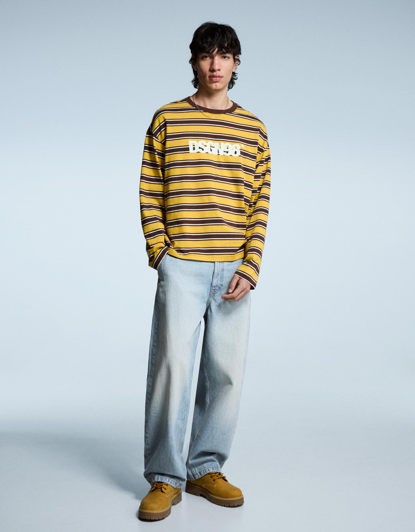 Bershka jeansy skater wyblakły niebieski