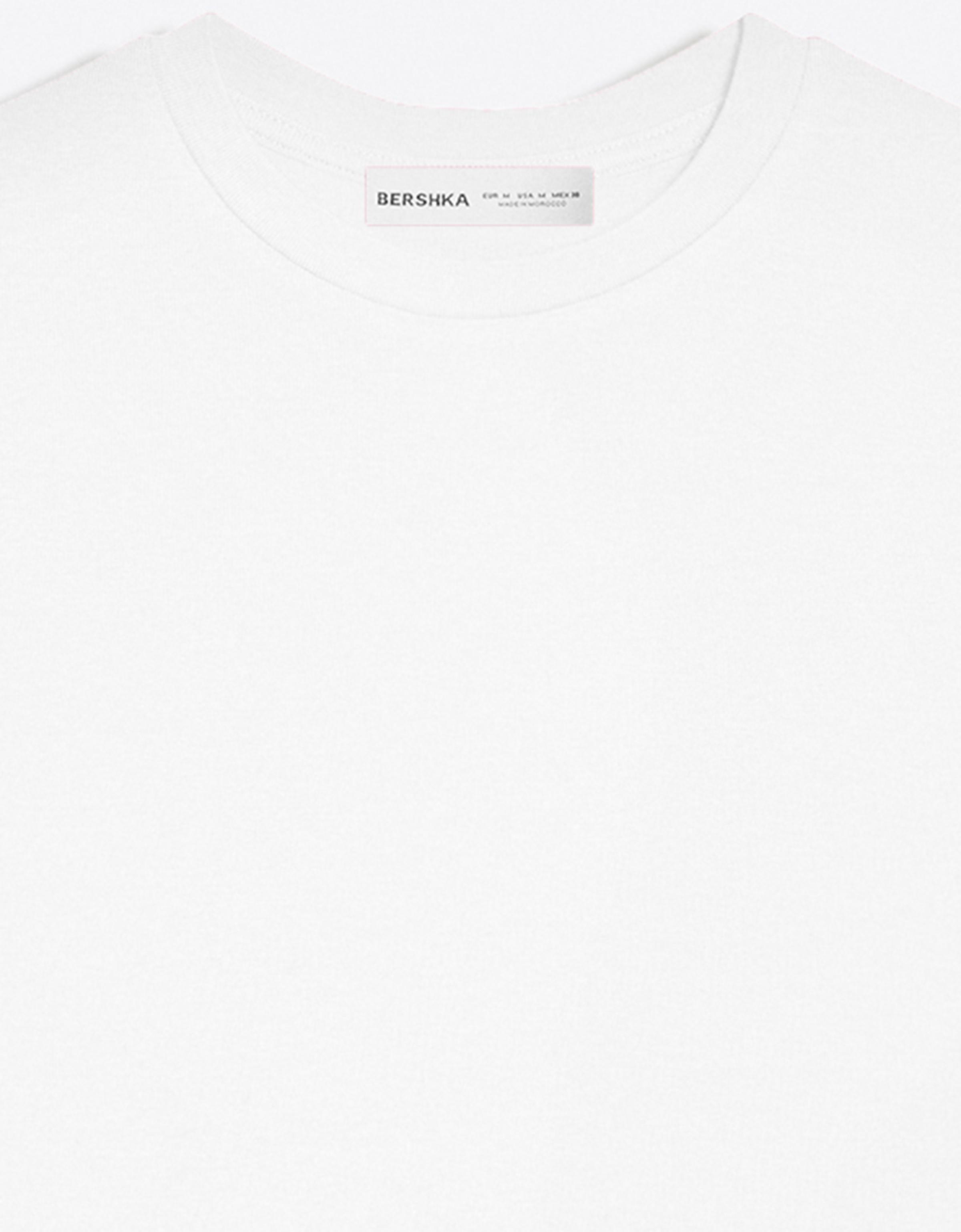Short sleeve round neck T-shirt — Off white