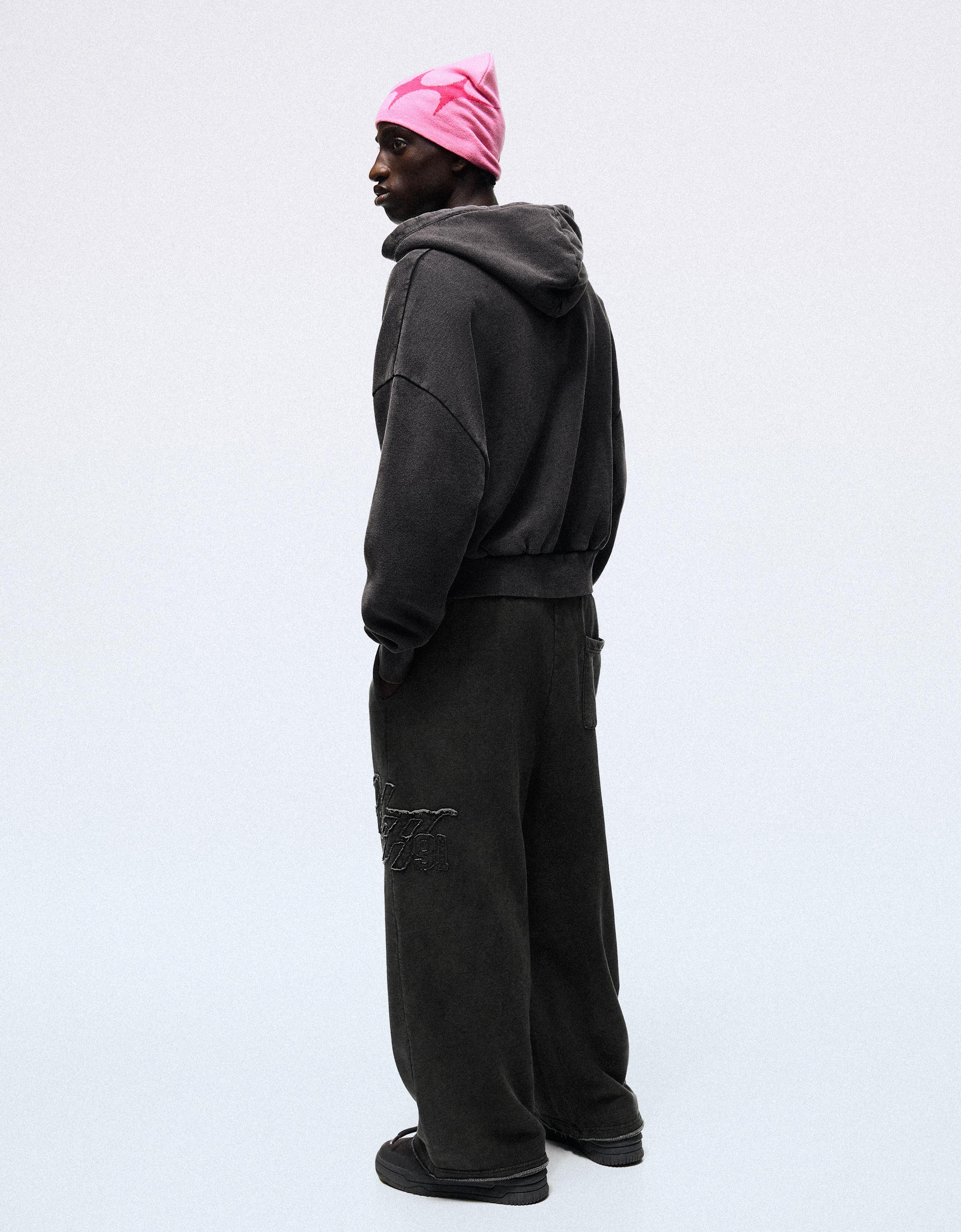 Super baggy washed trousers — Grey