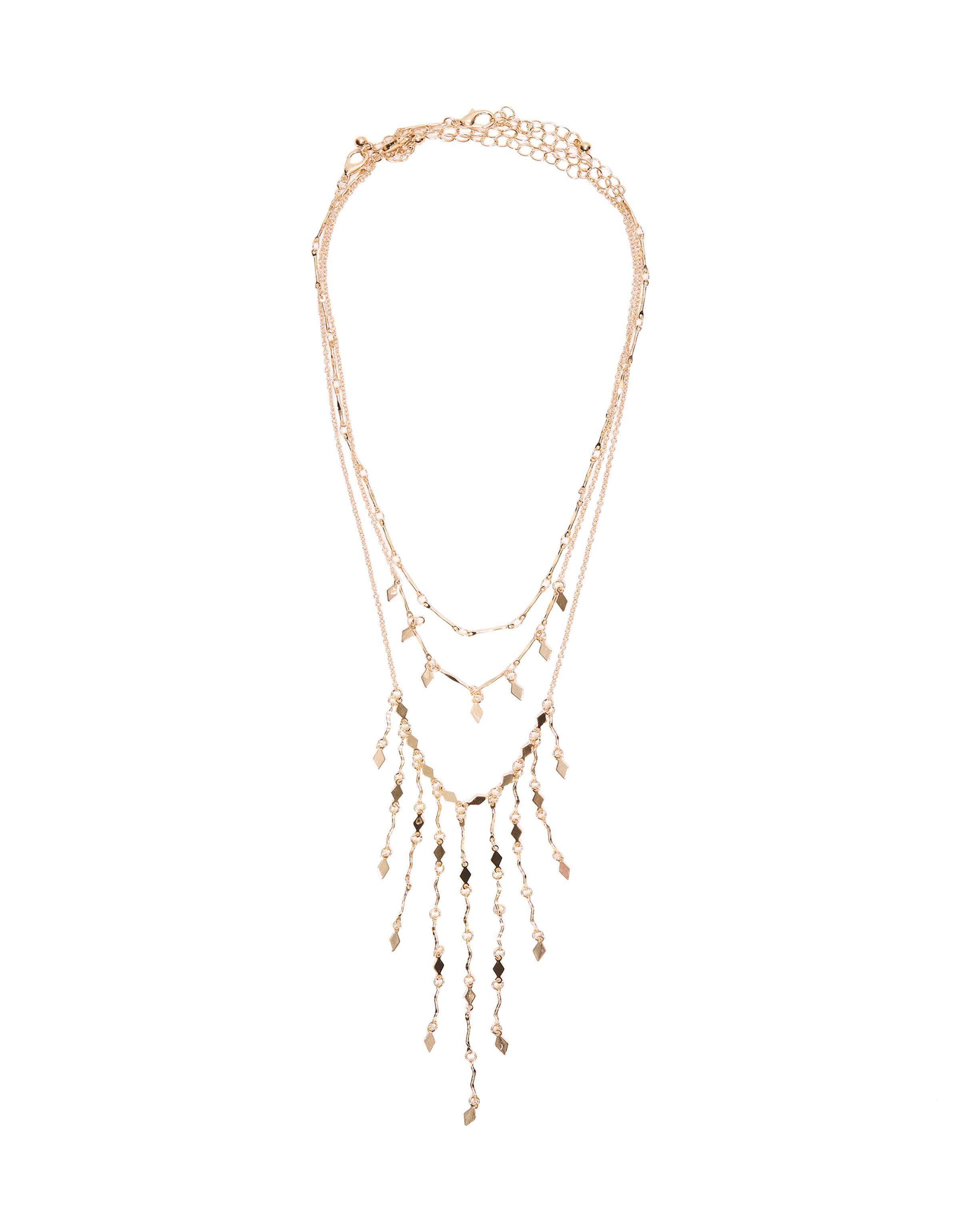 Pack of 3 layered chain necklaces — Gold