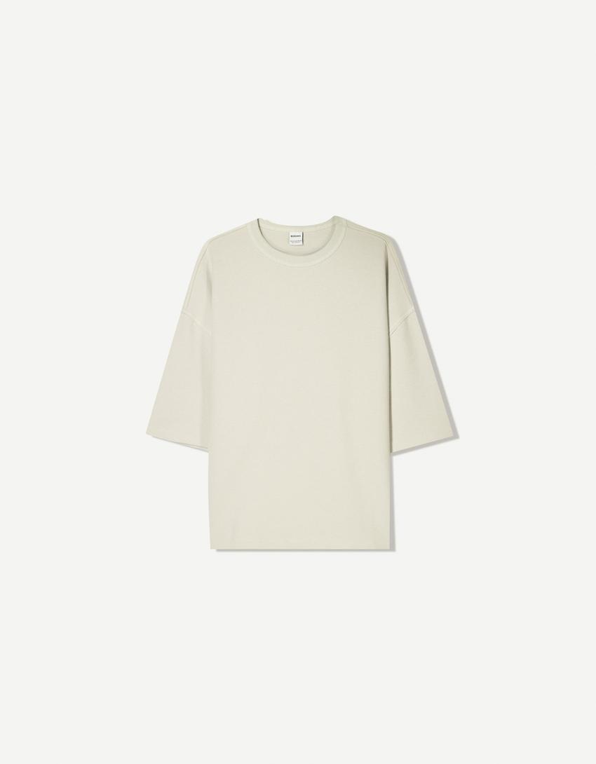 T-shirt and Bermuda shorts set-Stone-4