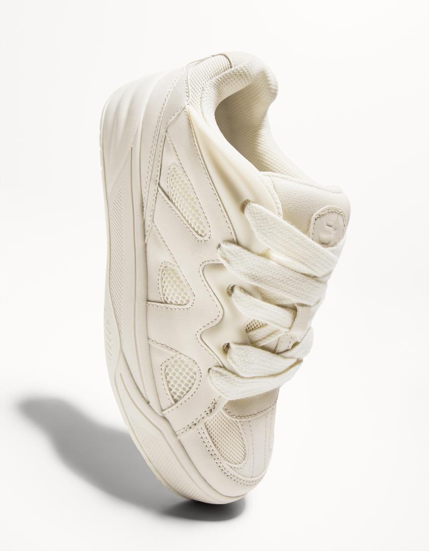 Baskets skate multipièces-Blanc