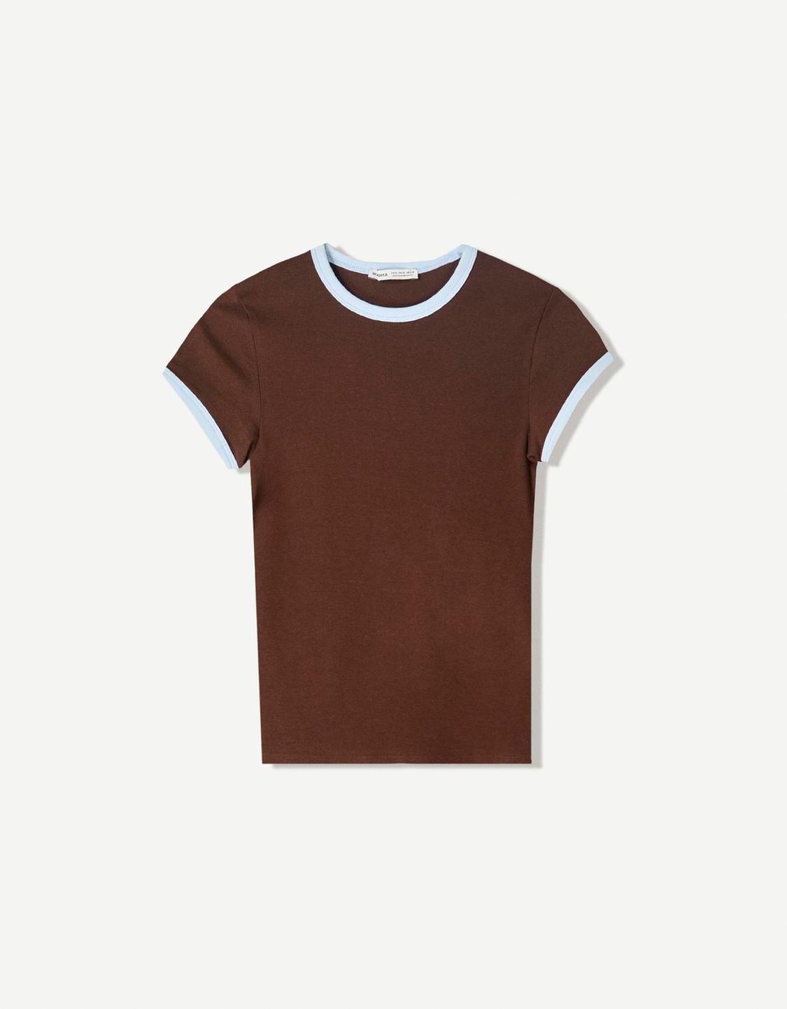 Short sleeve contrast T-shirt