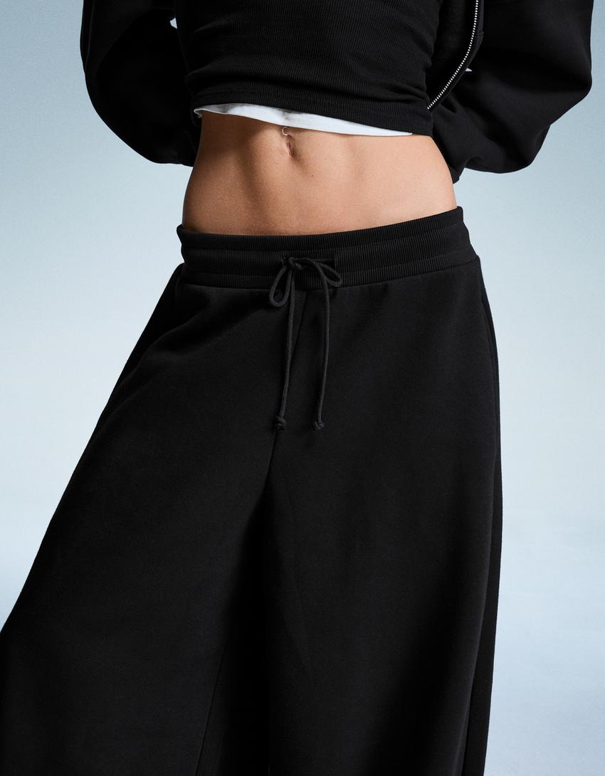 Pantalón felpa barrel stoppers-Negro-1