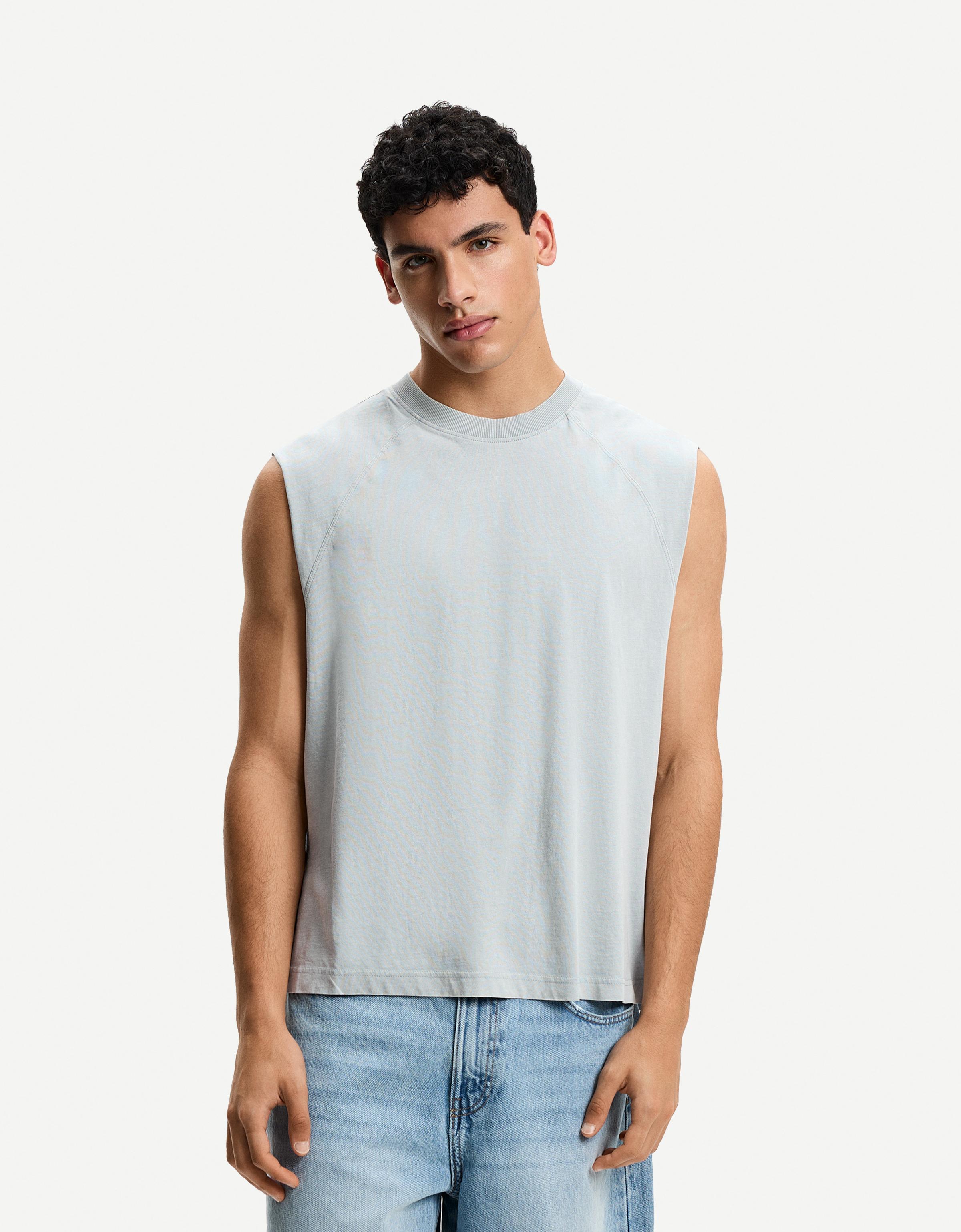 【BERSHKA】Oversized Tank Top ベルシュカ tank top - Men | Bershka