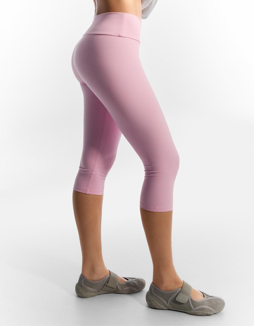 Technical knit capris-Candy Pink
