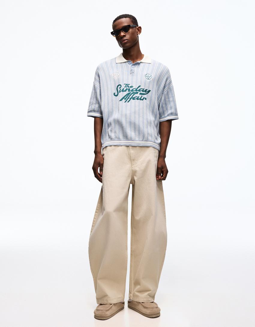 Polo sport manches courtes sport-Bleu clair