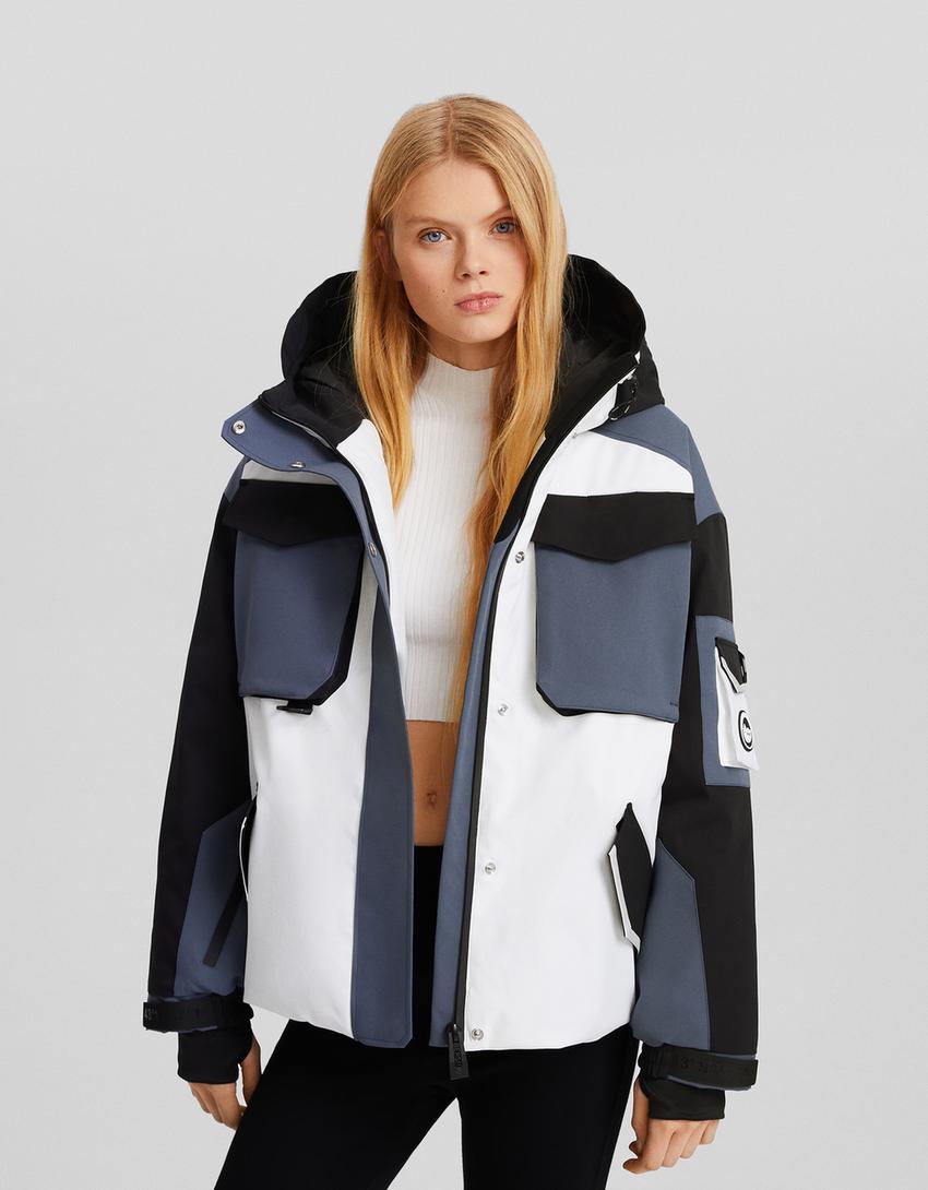 Blusão técnico capuz Ski Collection-Preto-1