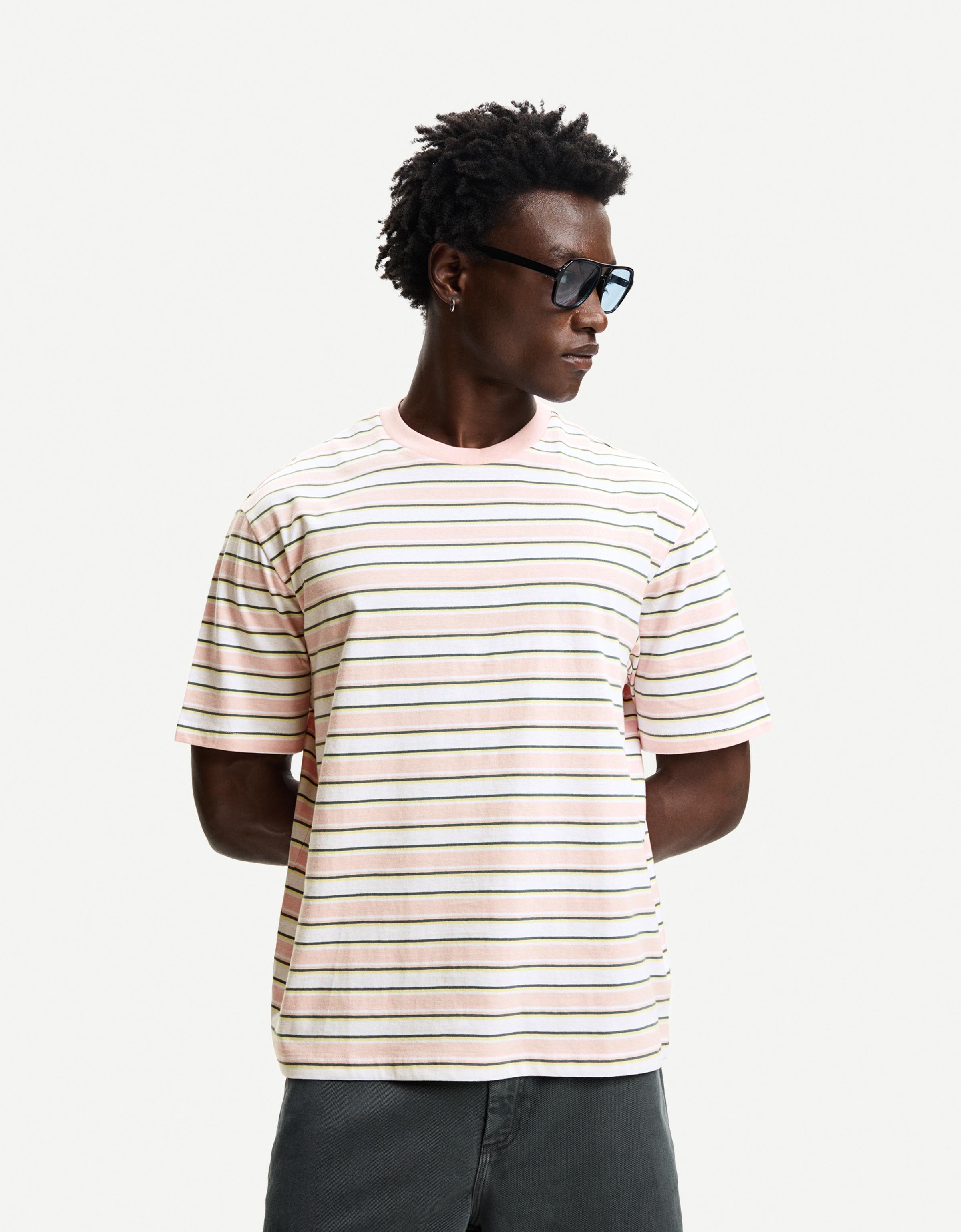 Bershka T-Shirt Mit Kurzen Ärmeln Herren M Rosa