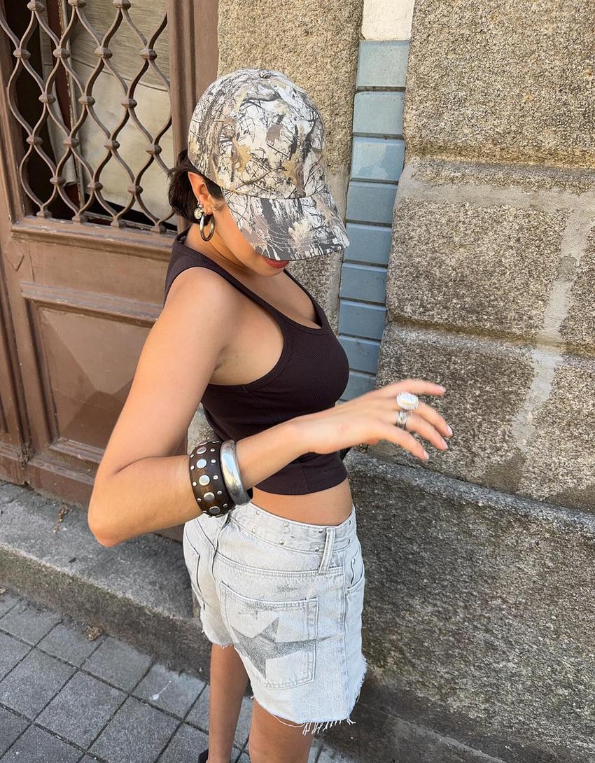 Short denim-Gris