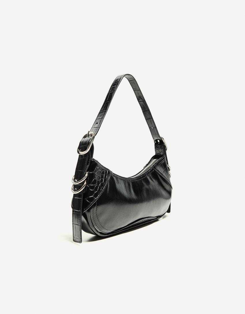 Bolso mini efecto piel-Negro-1