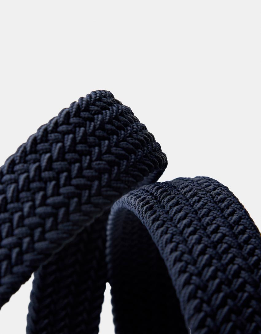 Braided belt-Navy