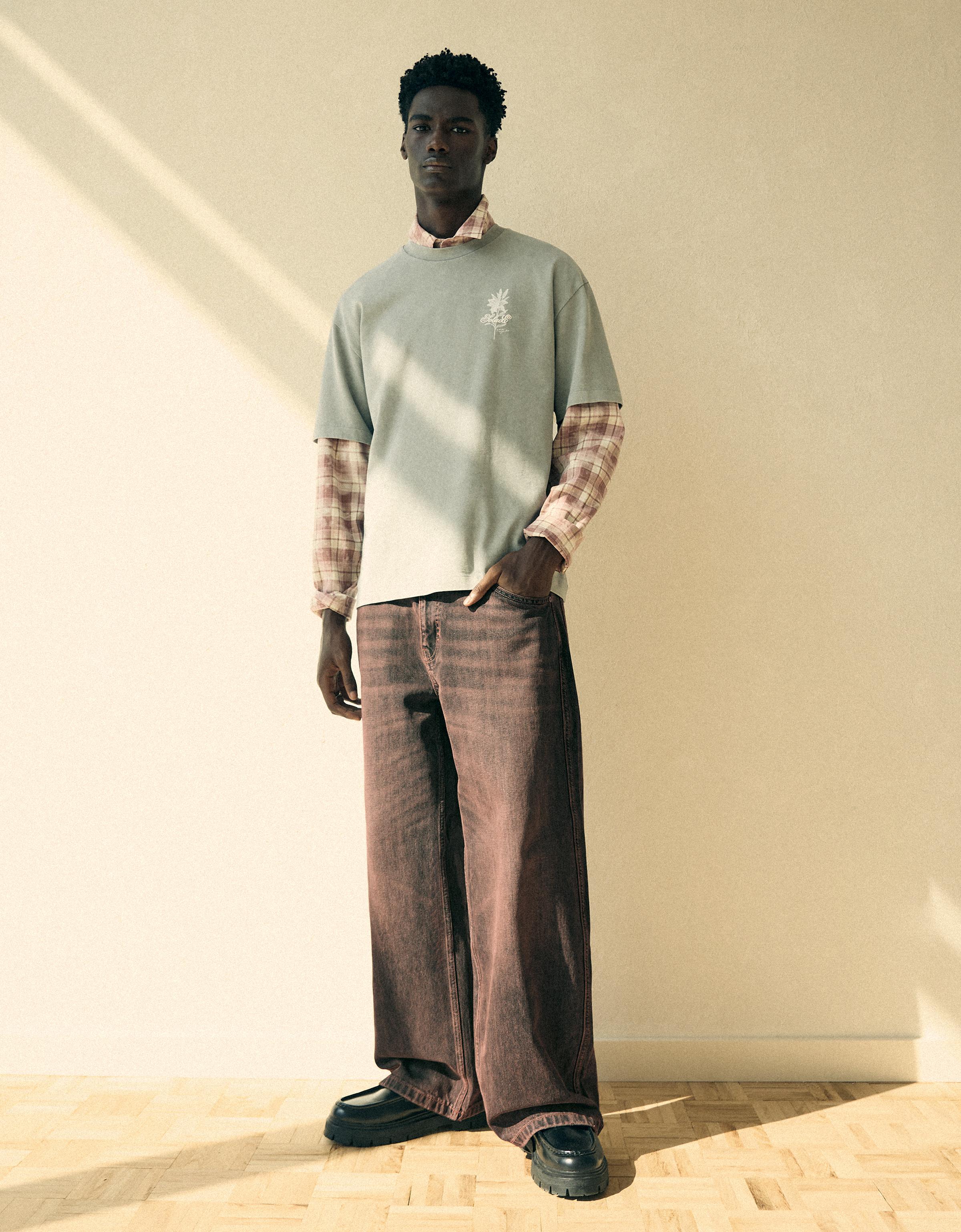 Baggy skater jeans — Brown