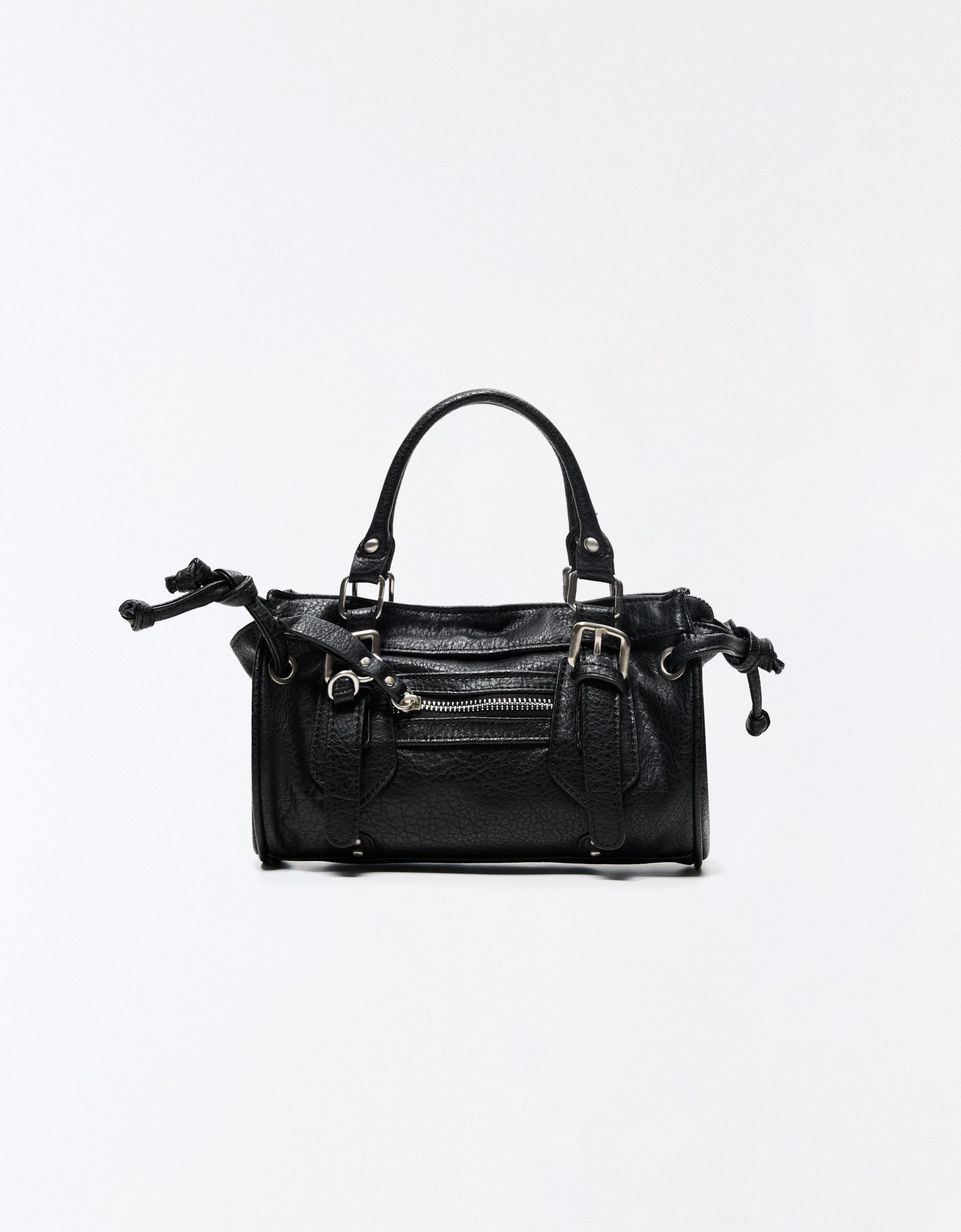 Mini buckle bag — Black