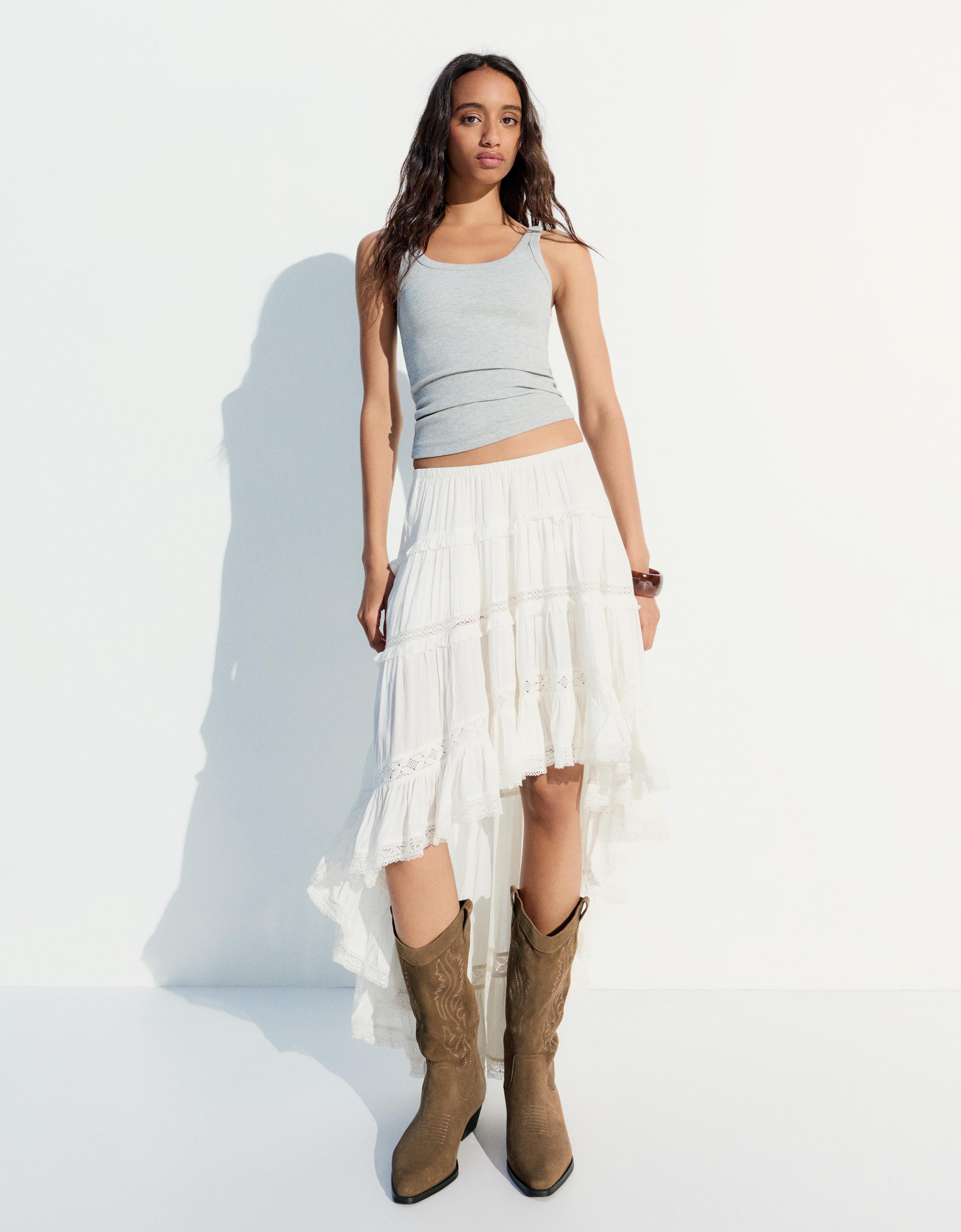 Flat leather cowboy boots — Tan