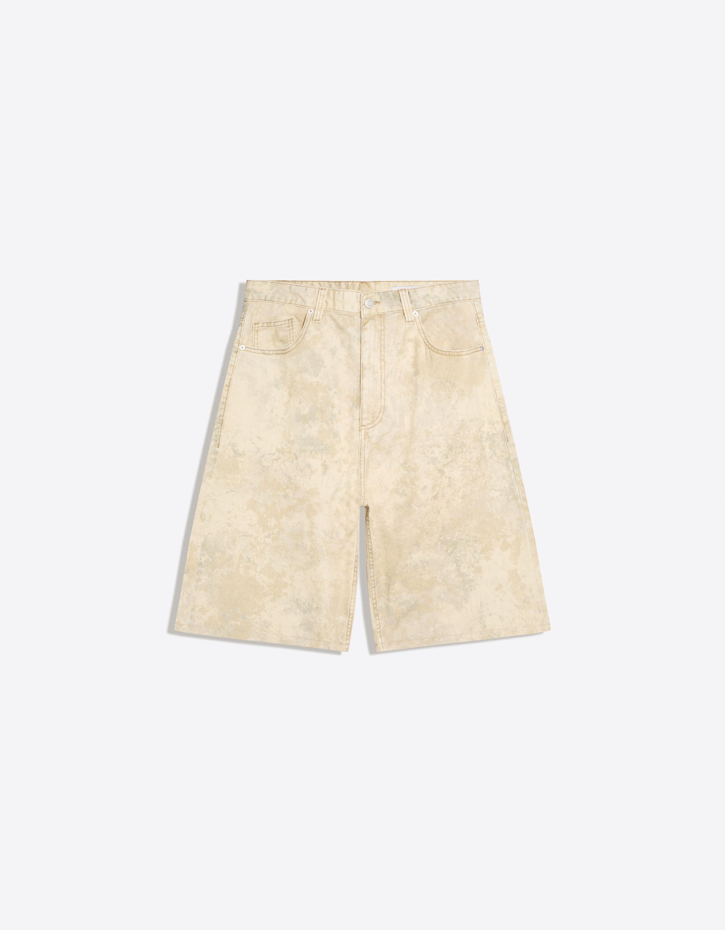 Barrel print Bermuda shorts — Green