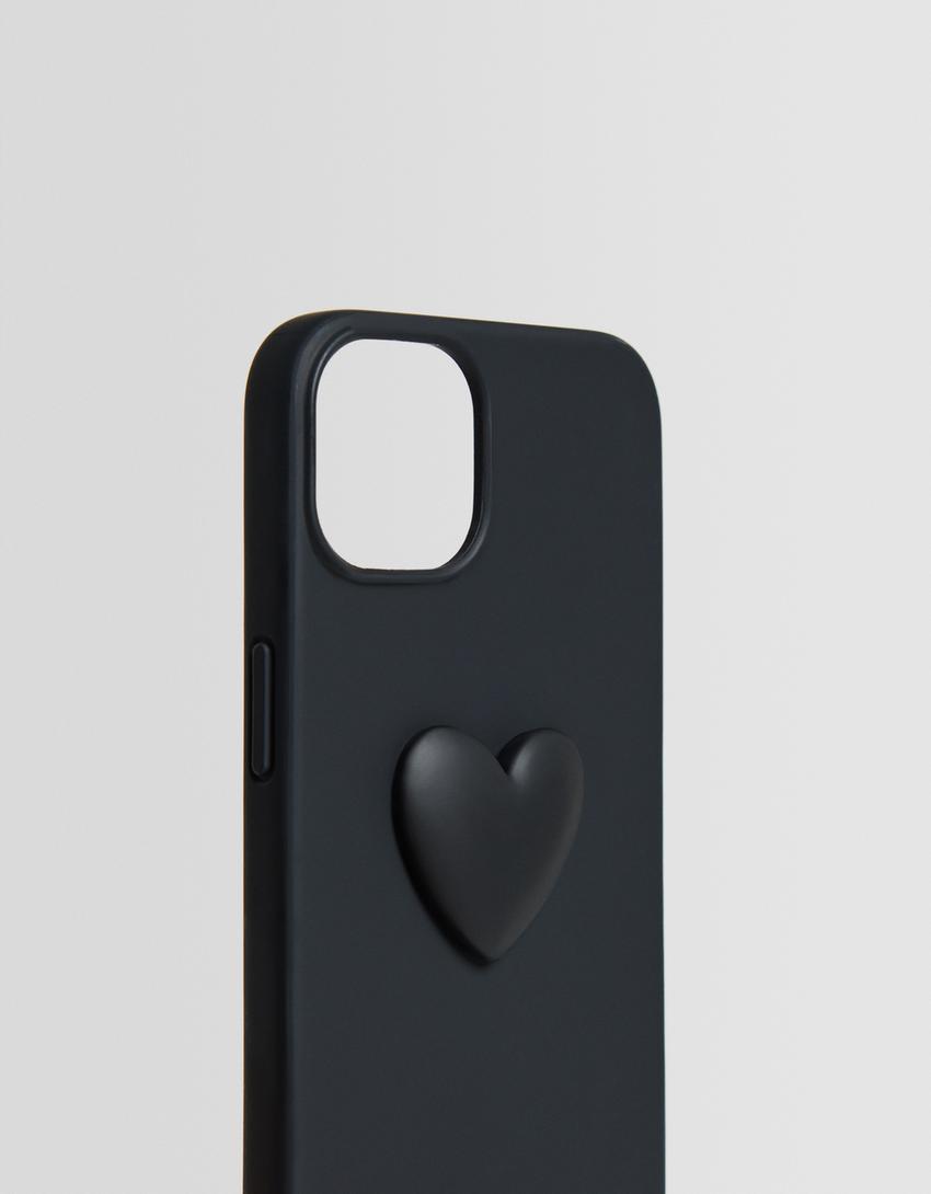 Coque mobile cœur-Noir-4
