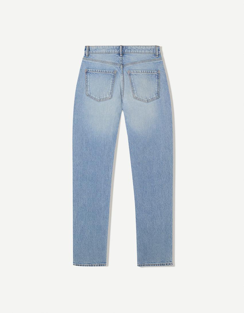 Jeans mom hi-rise confort-Azul lavado-4