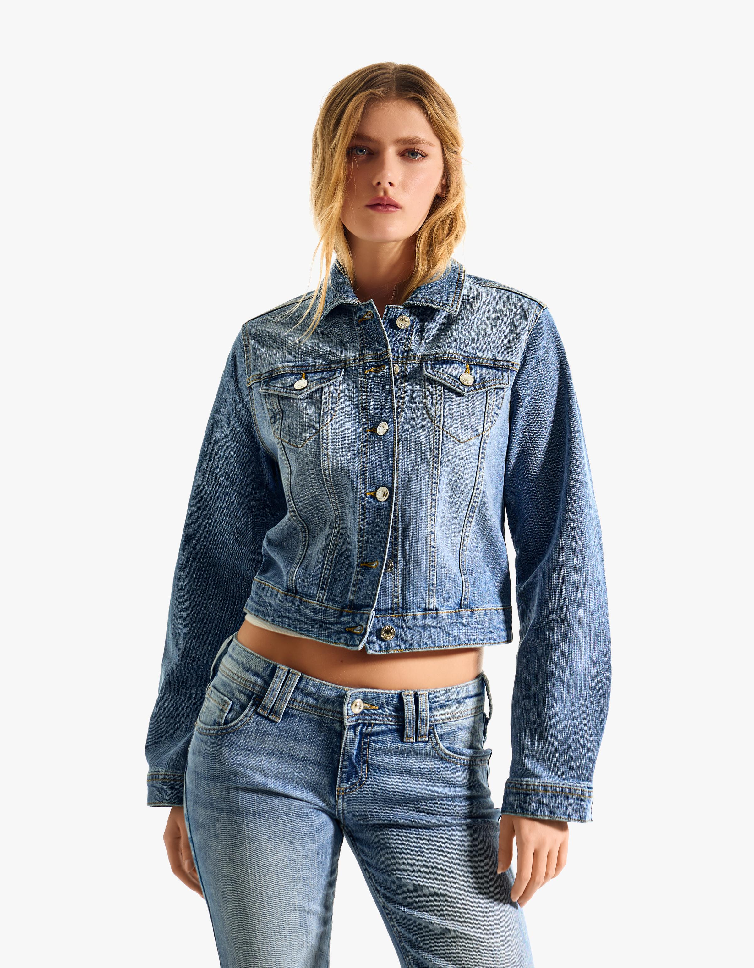 Veste En Jean Xs Bleu Lavé