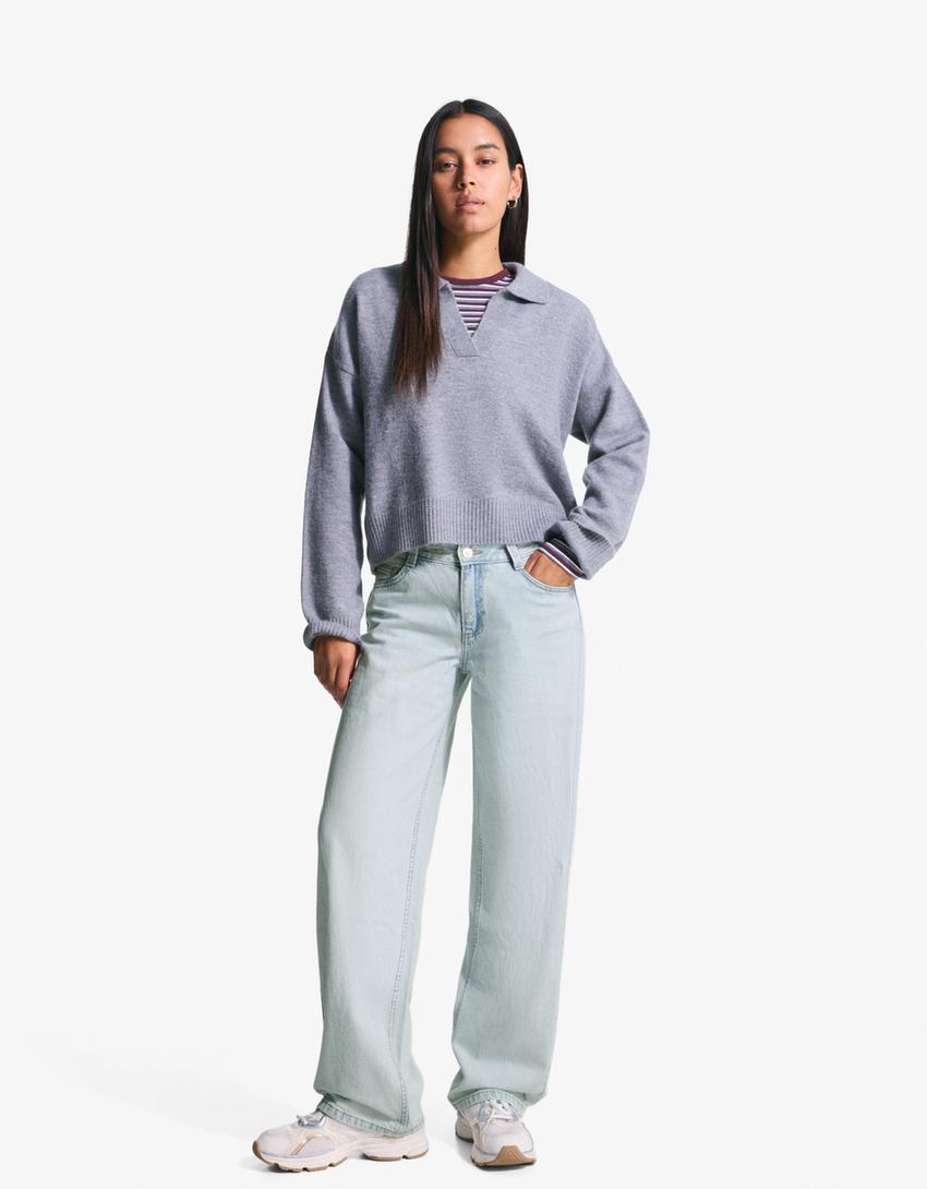Texans baggy barrel-Blau cel