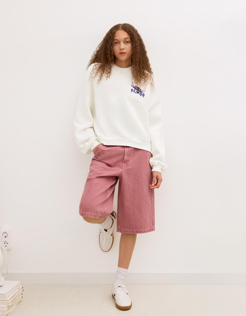 Sudadera Lilo & Stitch-Blanco roto-3