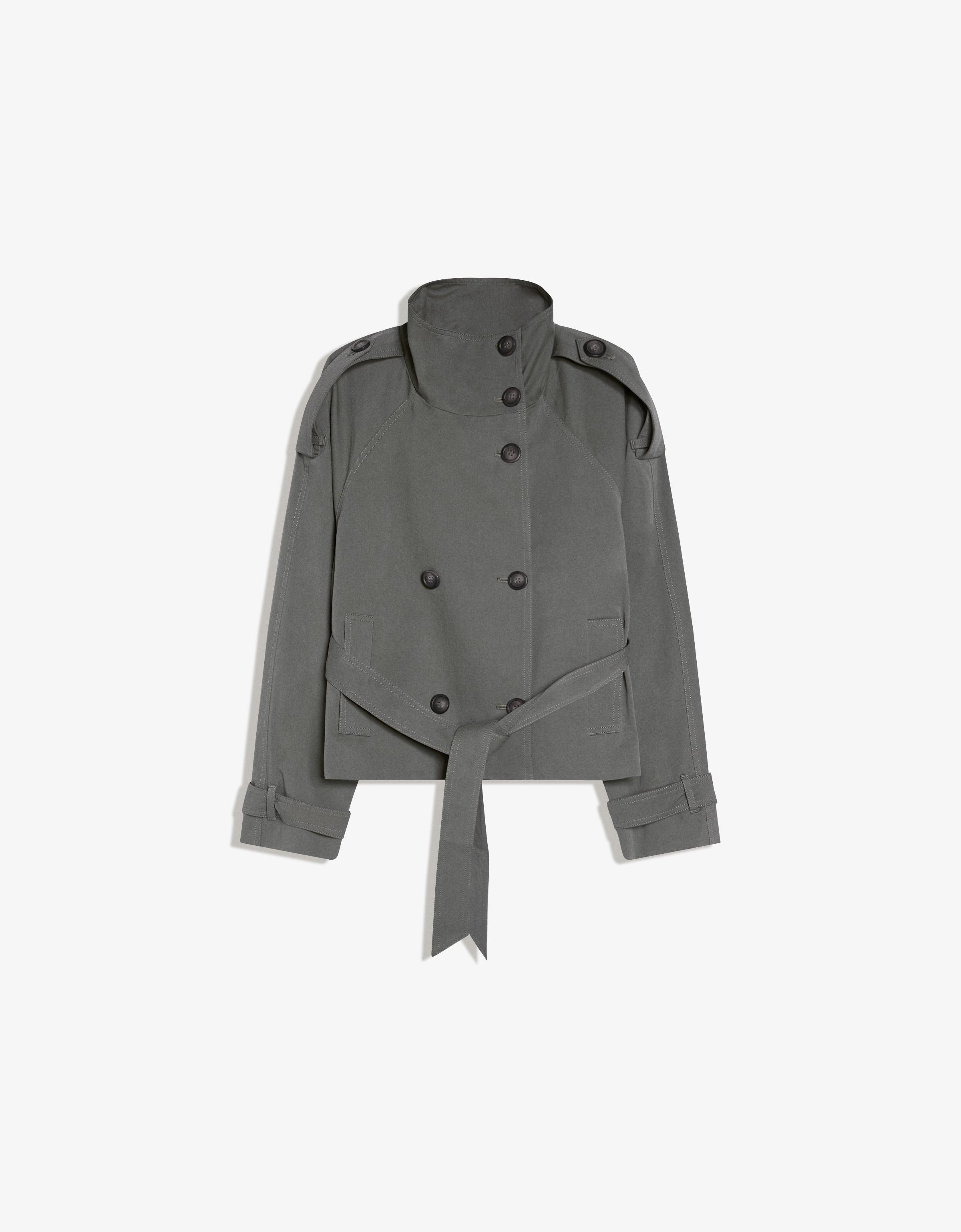 Funnel neck trench jacket — Dark grey
