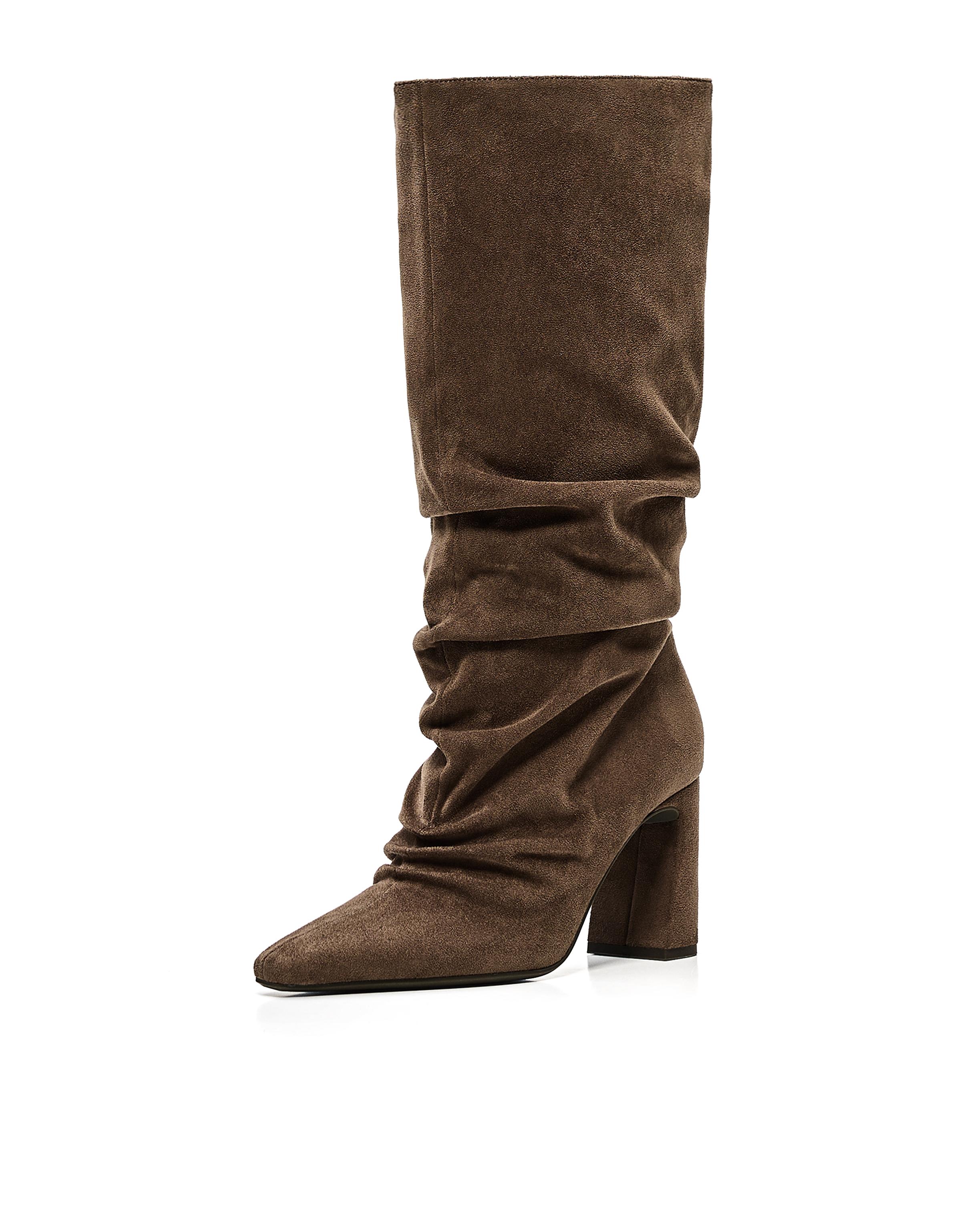 Slouchy heel boots — SAND