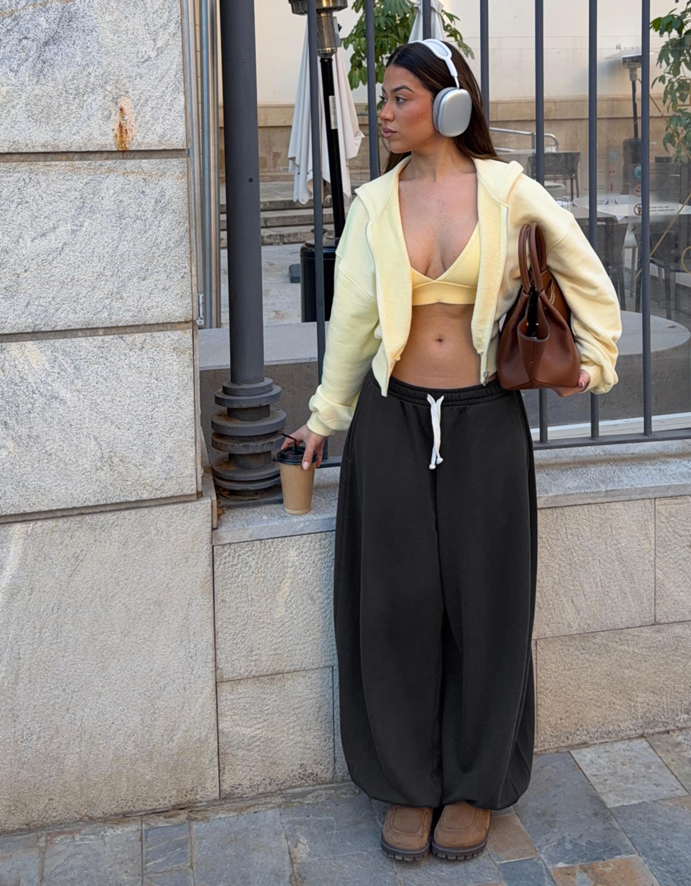 Balloon fit şardonlu eşofman altı - Görsel 26