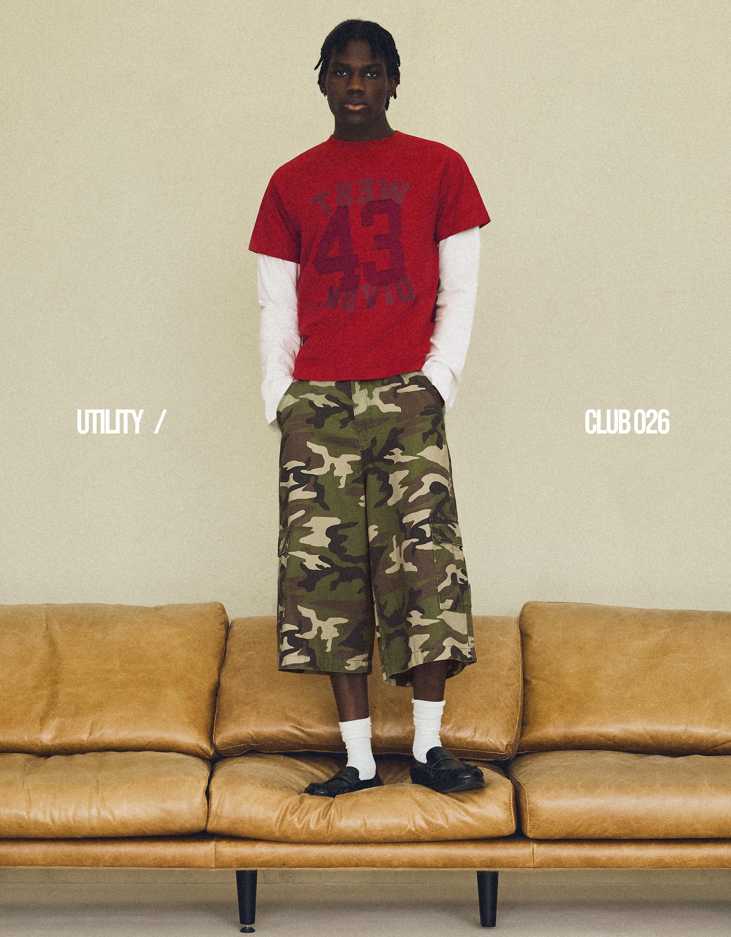 Barrel-leg jorts — Khaki