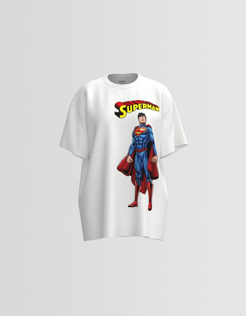 T-shirt Superman manga curta-Gelo-3
