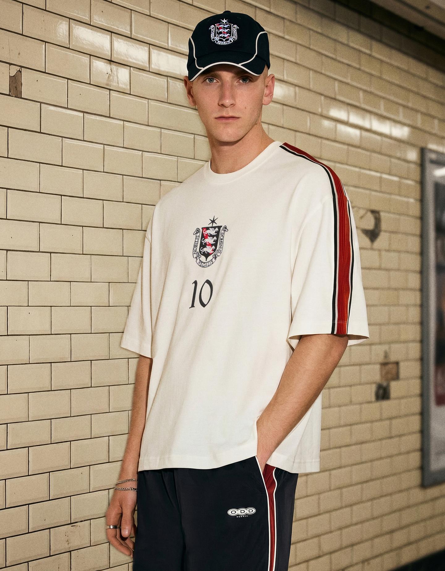 Bershka Camiseta Boxy Fit Hombre Blanco
