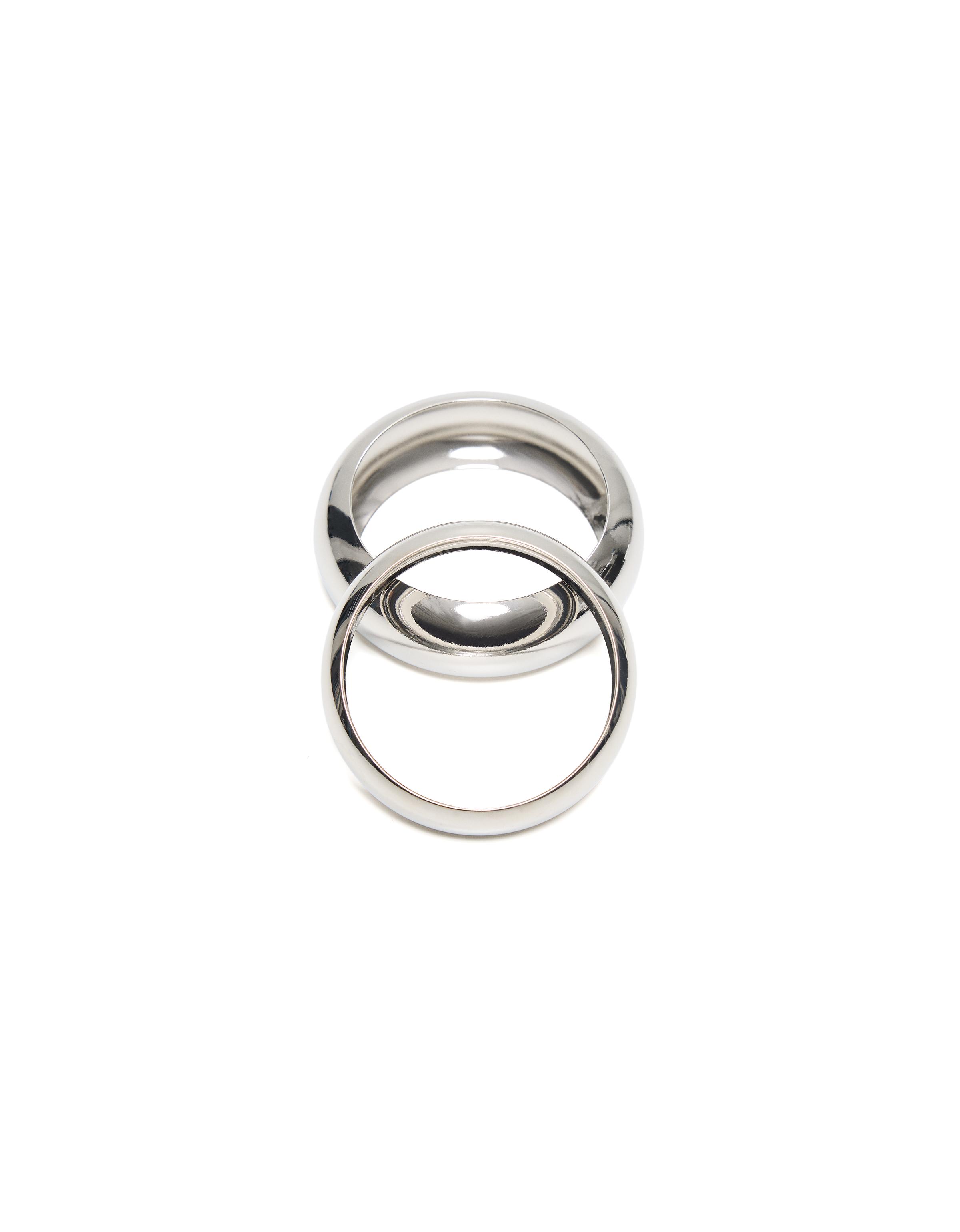 Pack of 2 assorted size bracelets — Silver