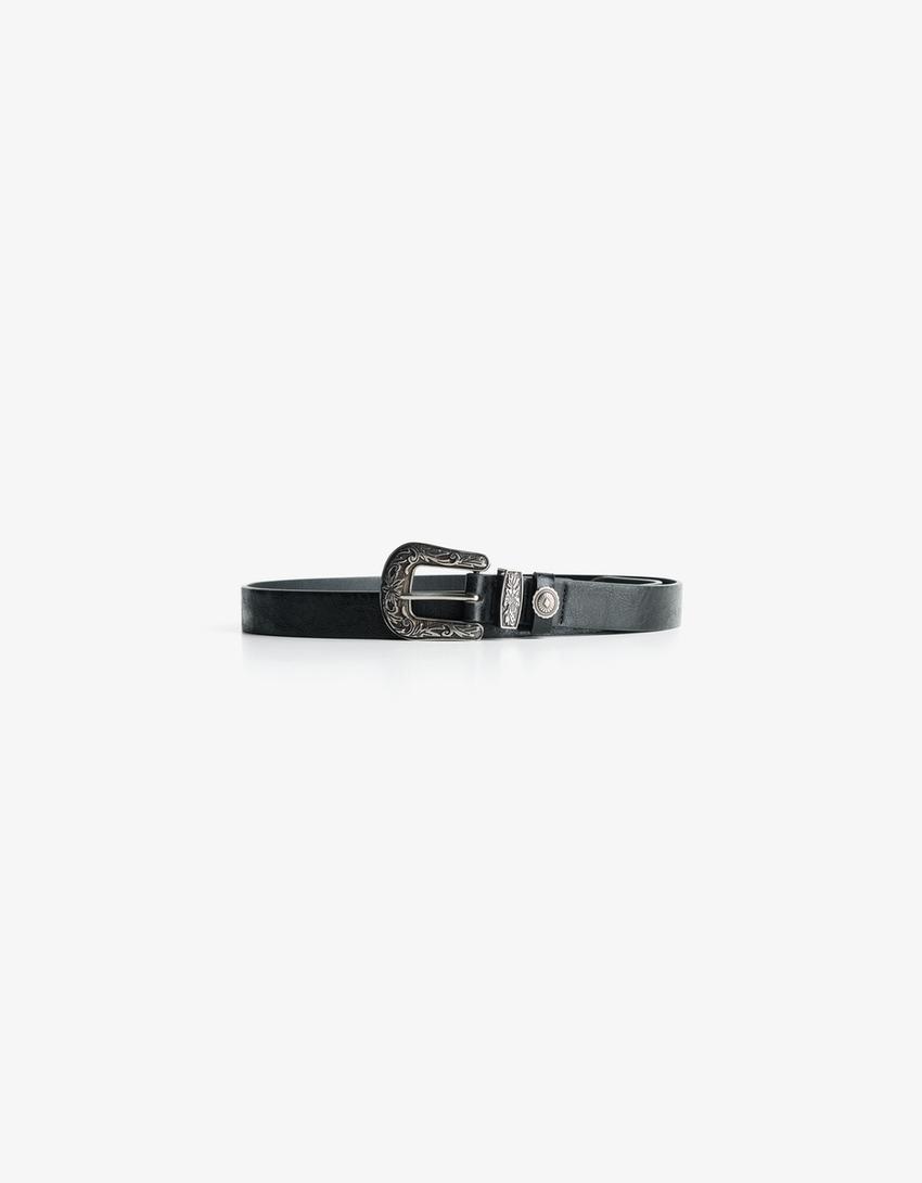 Ceinture cowboy-Noir